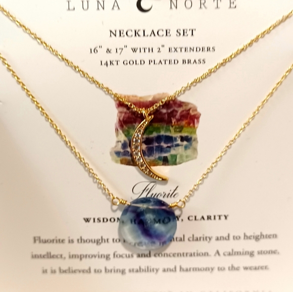 2 LUNA NORTE FLUORIDE STONE RHINESTONES 14KT GOLD - Picture 9 of 9